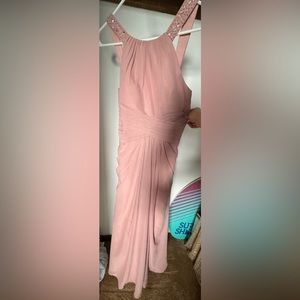 JJ’sHouse Pink Bridesmaid Long Dress